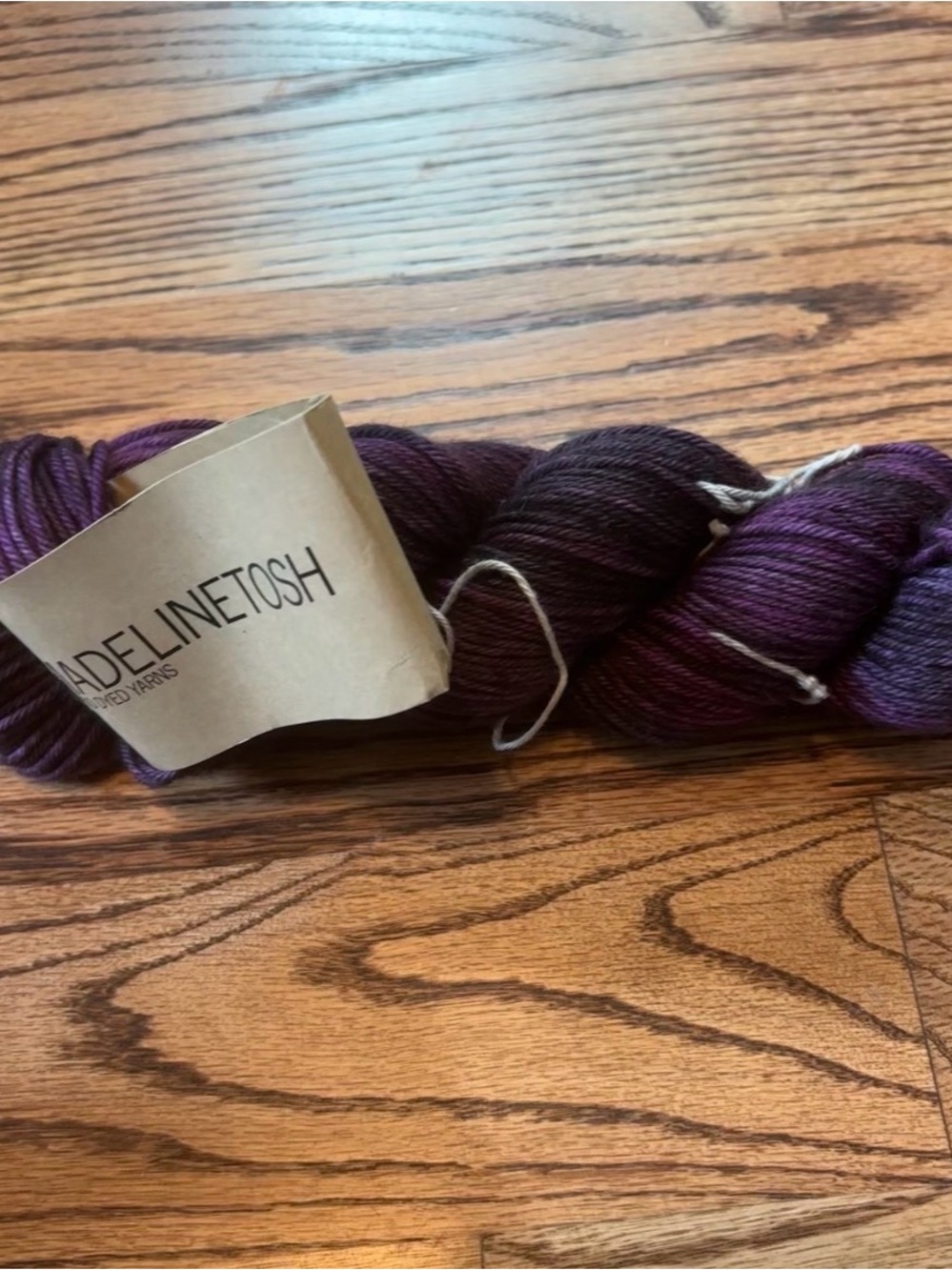MadelineTosh Yarn DK Twist Tonal Purple 100% Merino Wool Knitting Handmade NWT